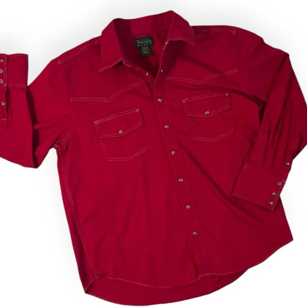 Scandia Woods VTG Red Button Down Mens Shirt Sz XLG